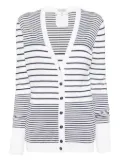 CHANEL Pre-Owned 1990-2000s striped cardigan - White