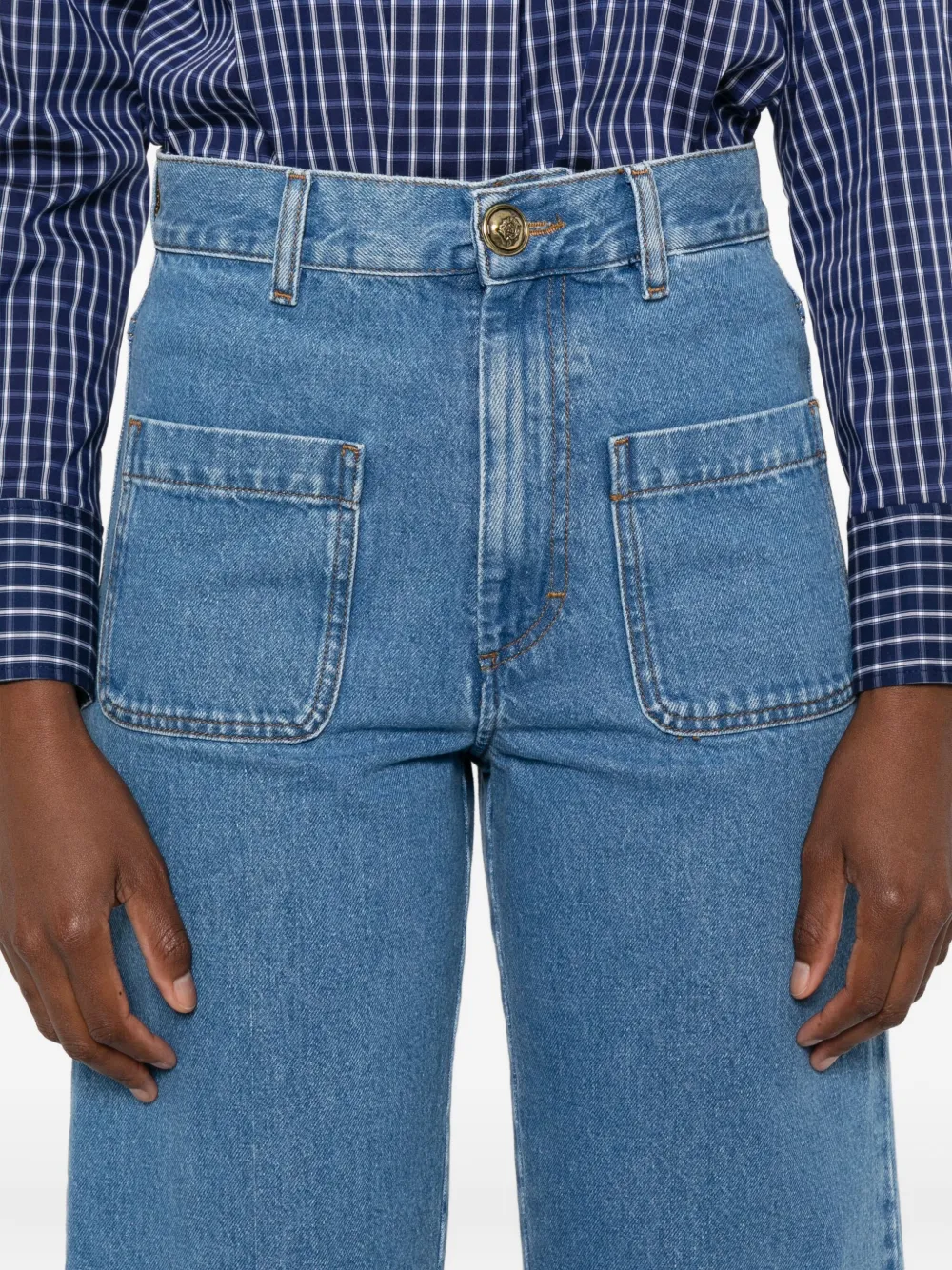 SANDRO Jeans met zakdetail Blauw