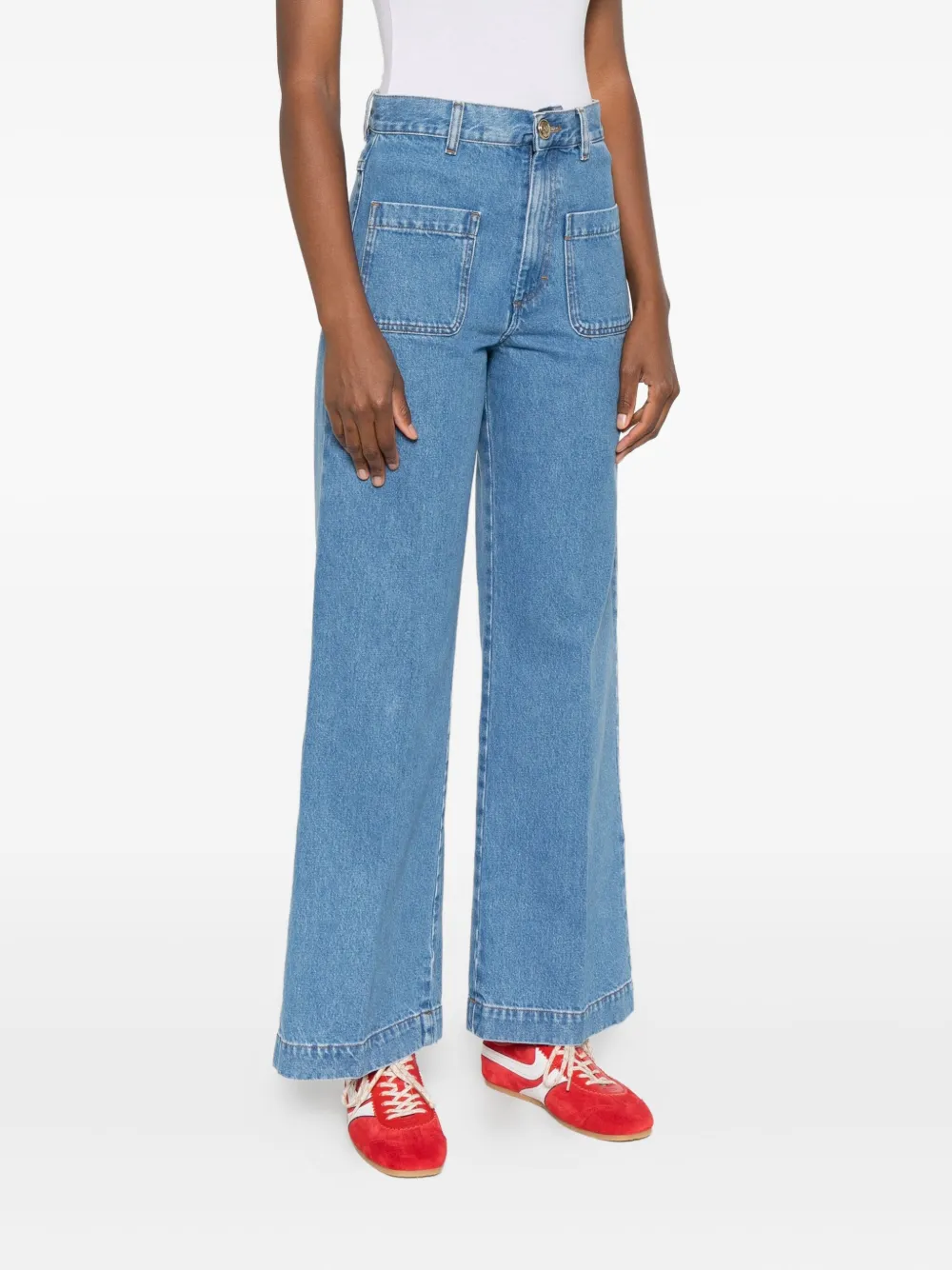 SANDRO Jeans met zakdetail Blauw