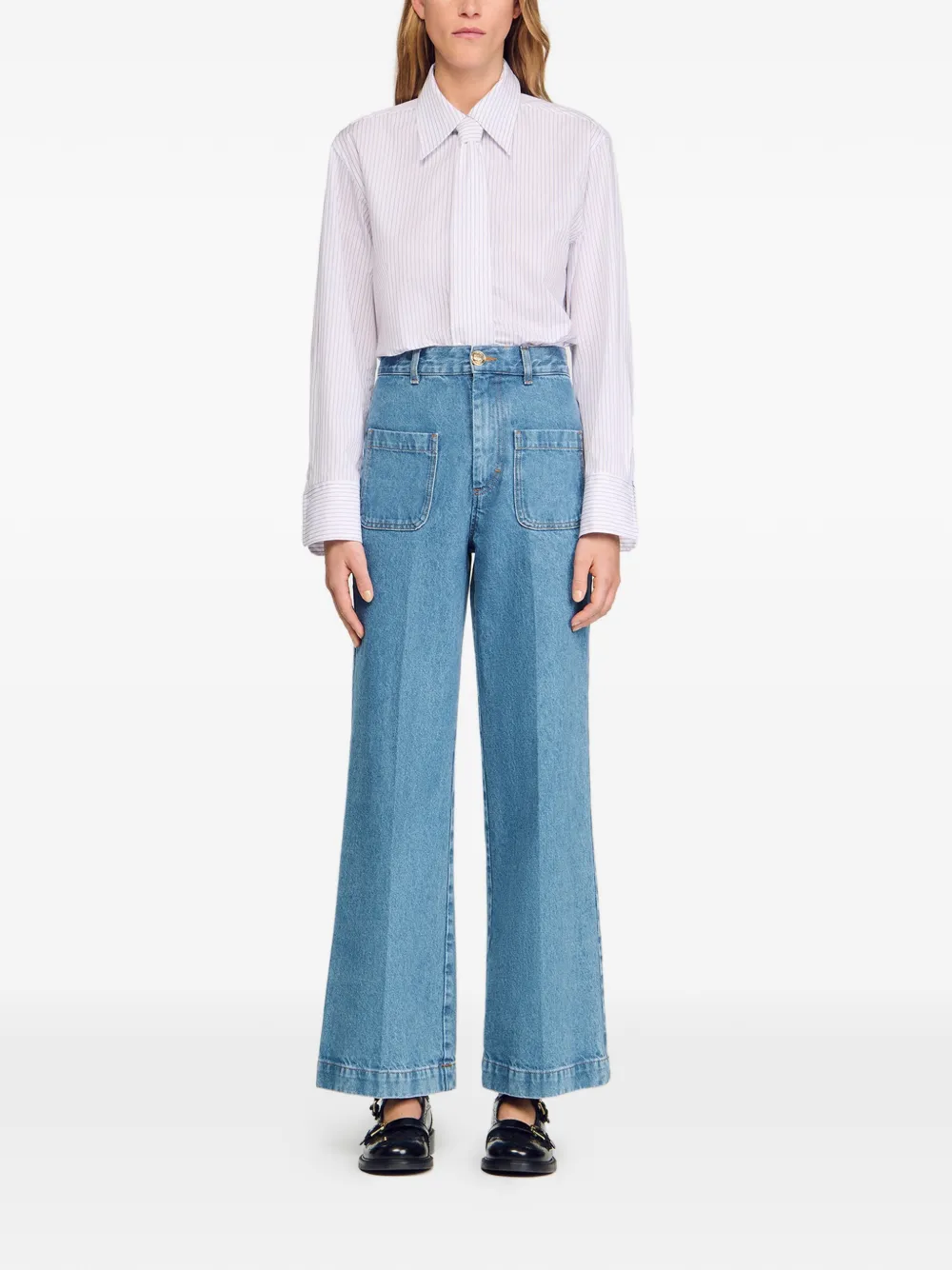  Sandro Wide-leg Jeans - Blue 