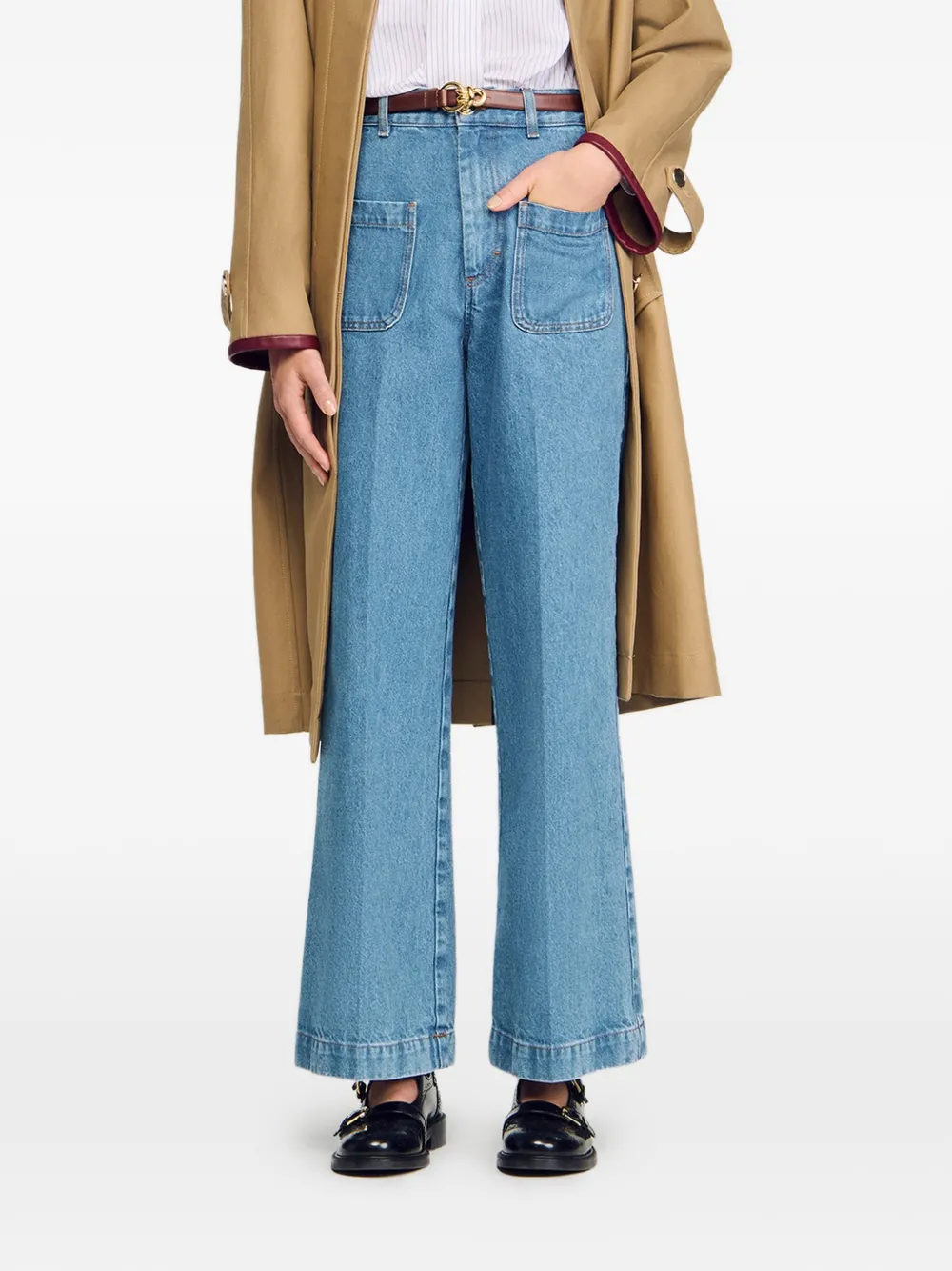 SANDRO pocket-detail jeans - Blu