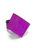 Monies logo-engraved ring - Purple