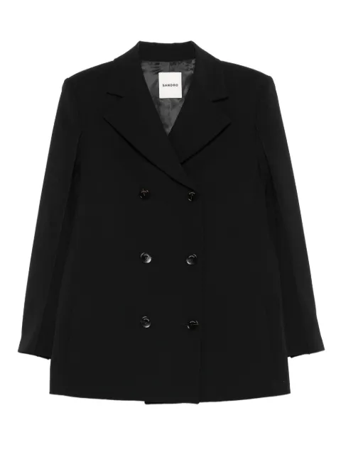 SANDRO double-breasted notched-lapel blazer