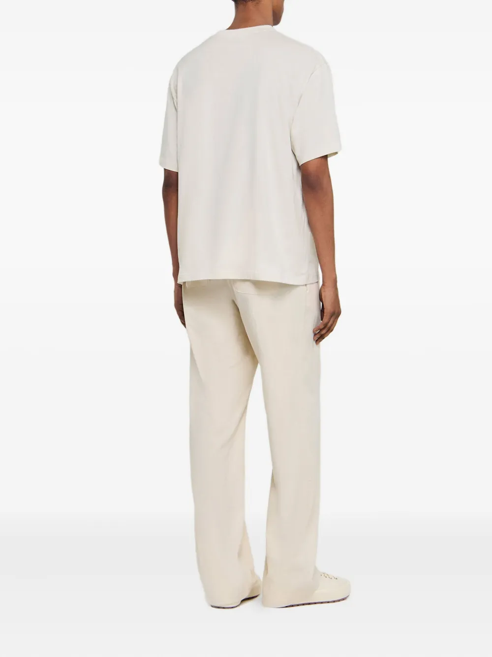 SANDRO Katoenen T-shirt met logodetail Beige
