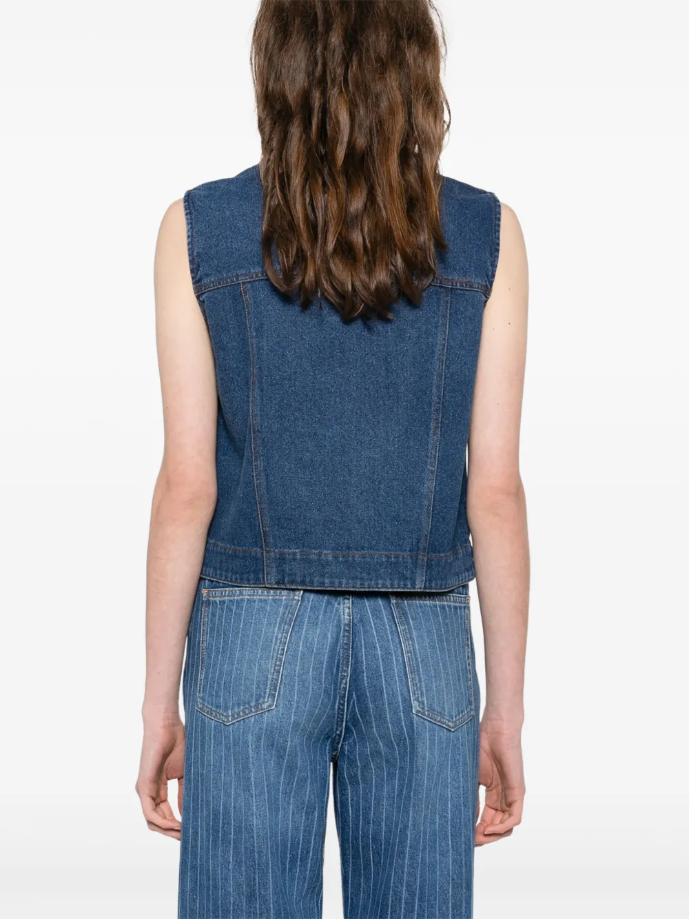 SANDRO Denim gilet Blauw