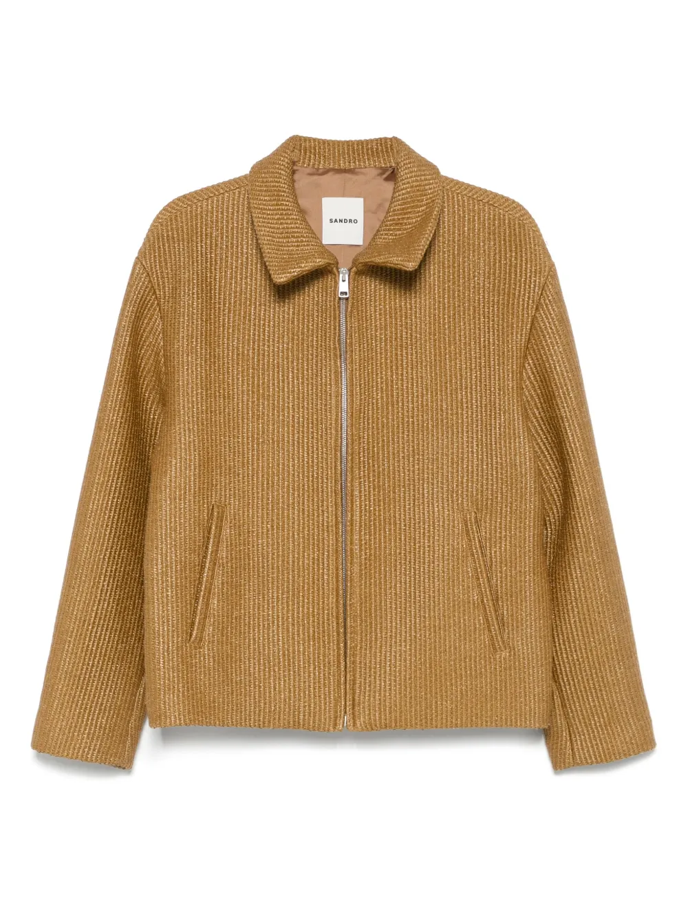 SANDRO zip-up bomber jacket | Brown | Image 1