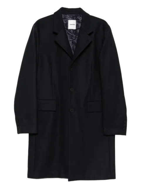 SANDRO notched-lapel long-sleeves coat