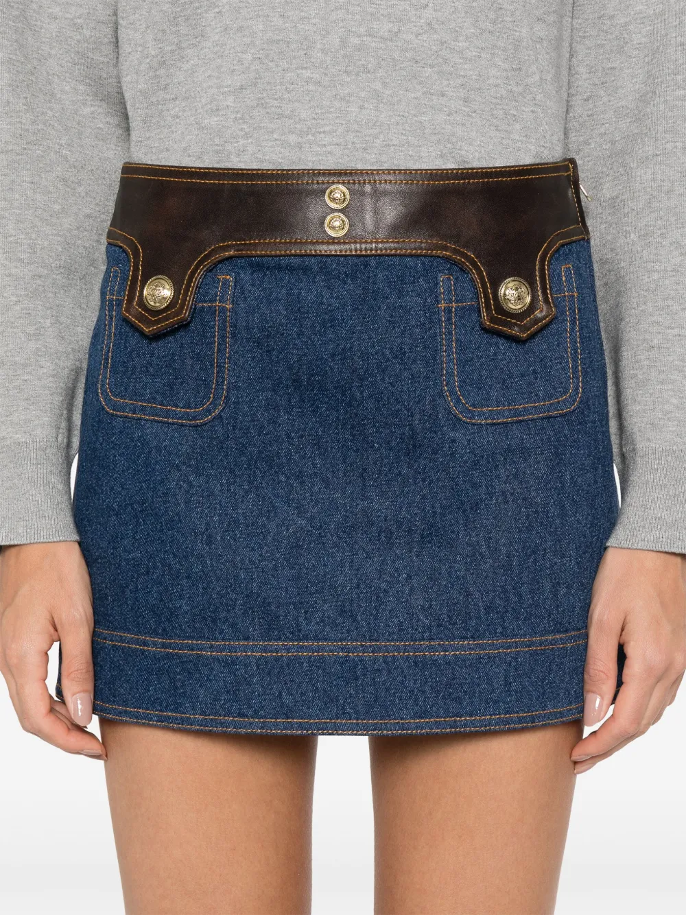 SANDRO Mini-spijkerrok Blauw