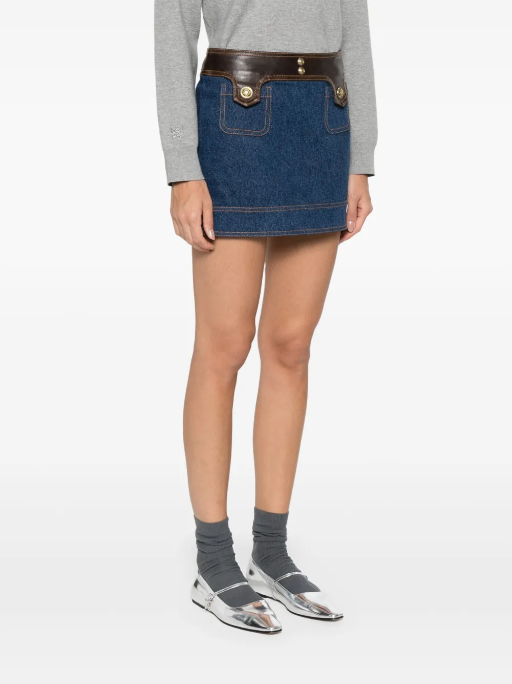 SANDRO Mini-spijkerrok Blauw