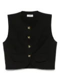 SANDRO cropped button-up top - Black