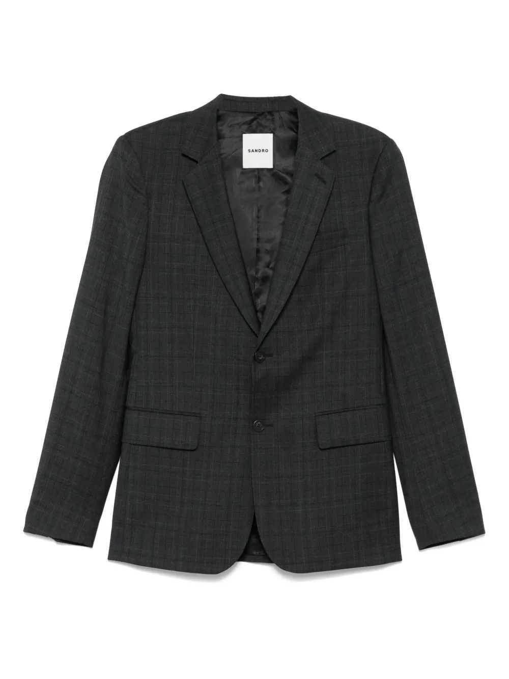 SANDRO Geruite blazer Grijs
