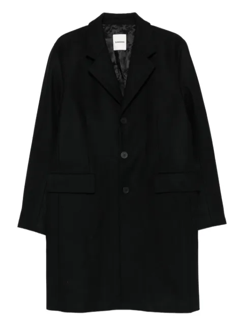 SANDRO notched-lapel welt-pockets coat