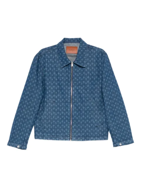 SANDRO patterned zip-front denim jacket