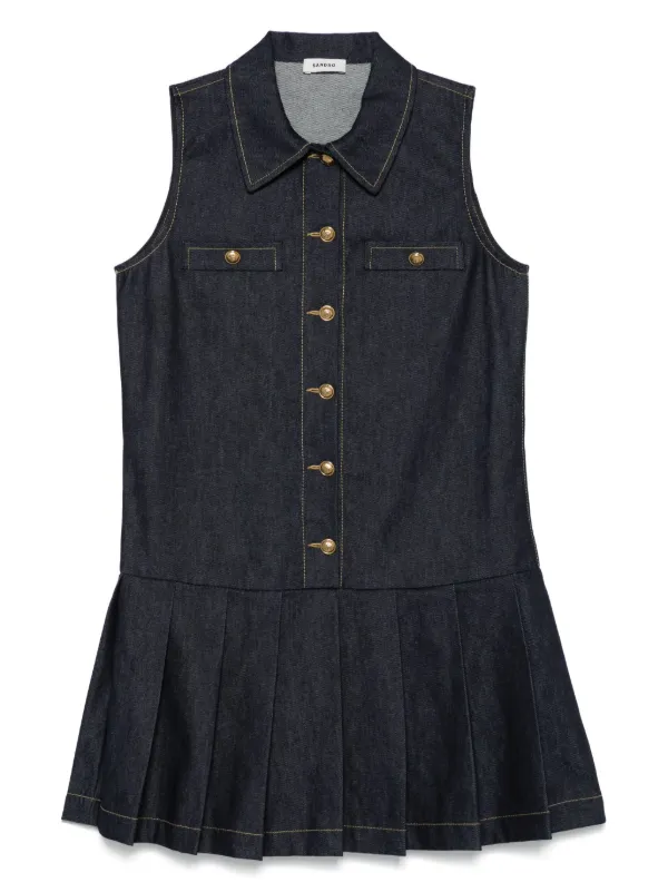 SANDRO デニムトリム　ツイードミニワンピース SANDRO ツイード ミニワンピース デニムトリム | THE OUTNET