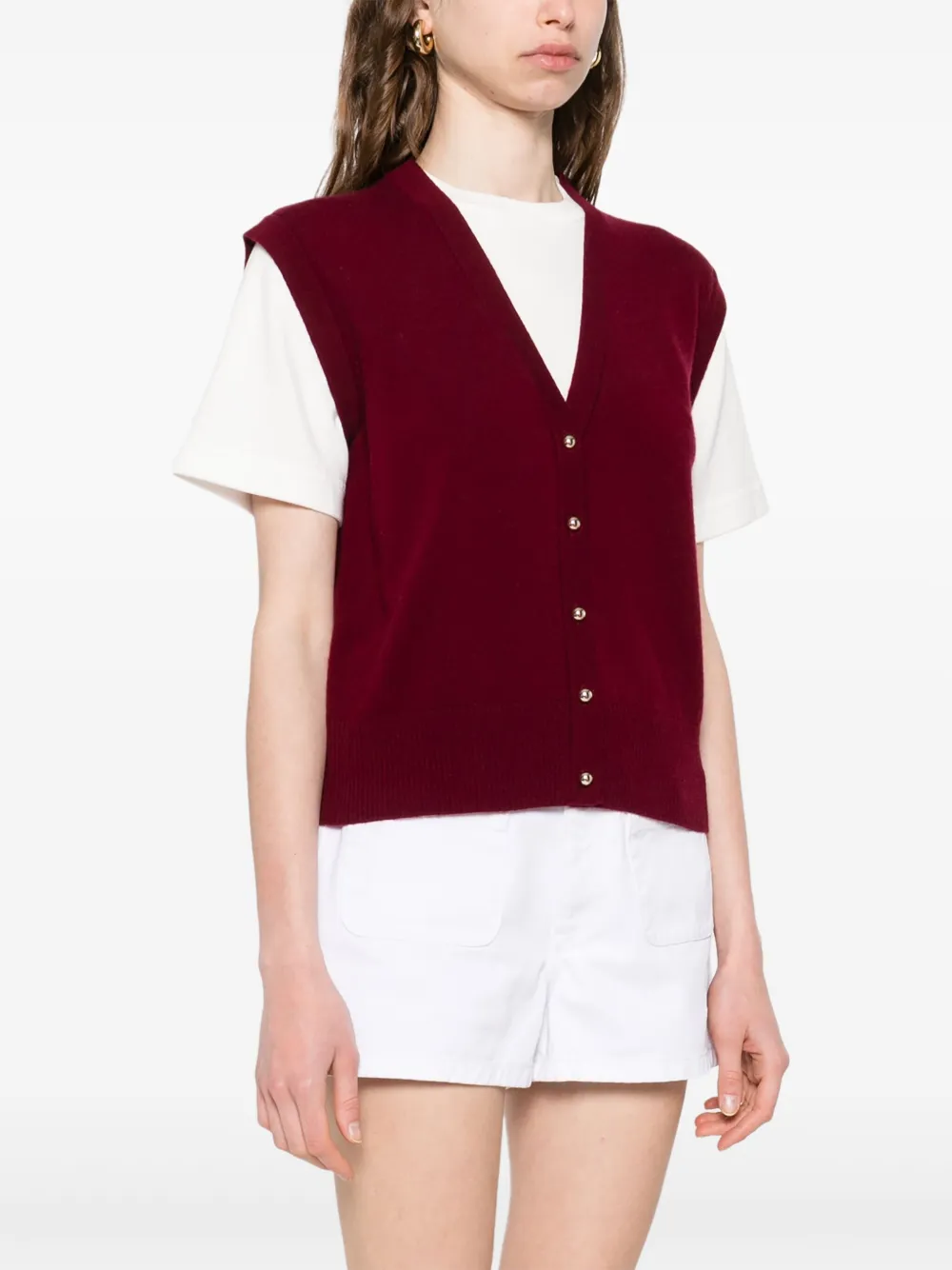 SANDRO Gelaagd T-shirt Rood