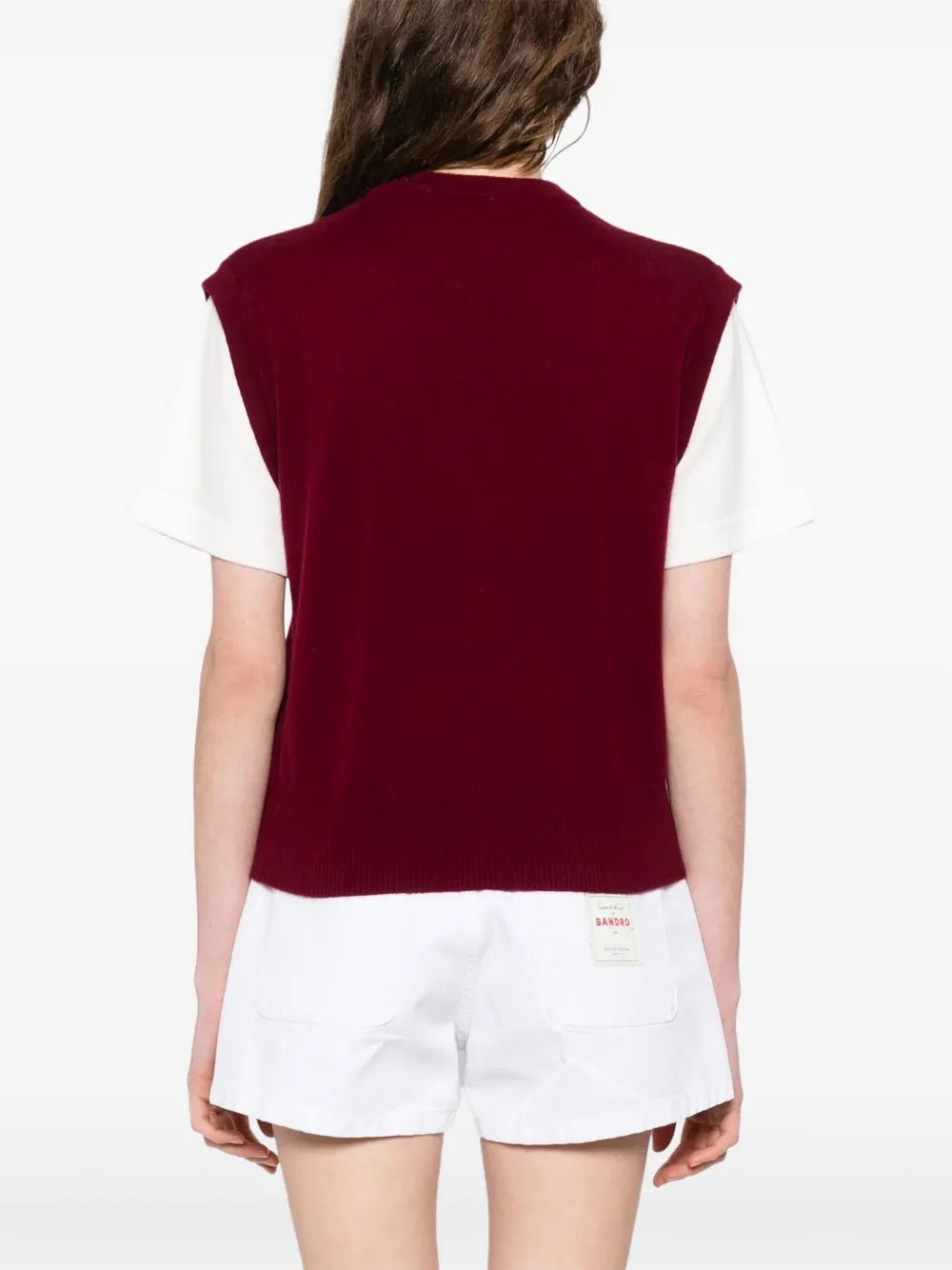 SANDRO Gelaagd T-shirt Rood