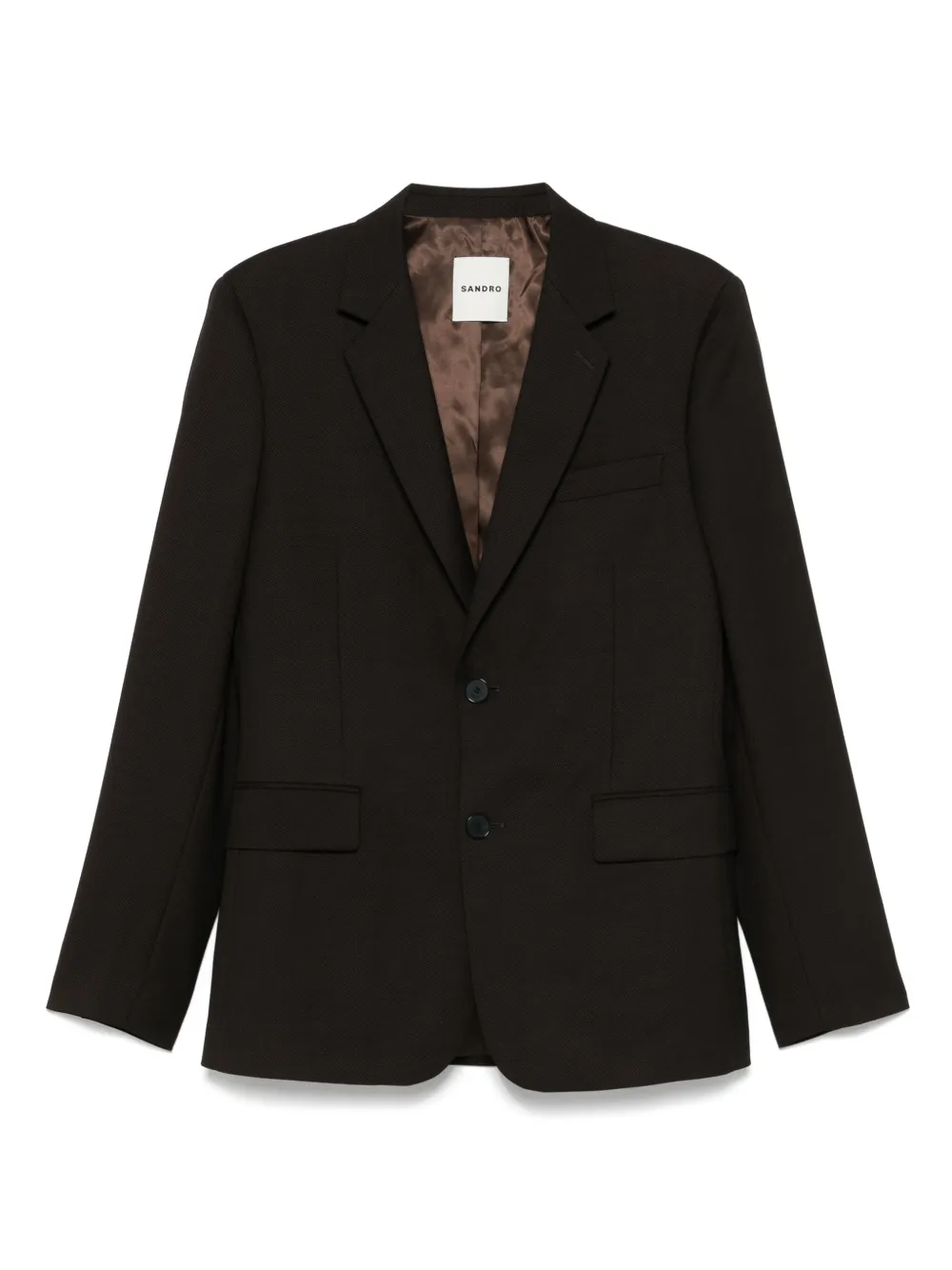 SANDRO stretch-wool blazer | Brown | Image 1