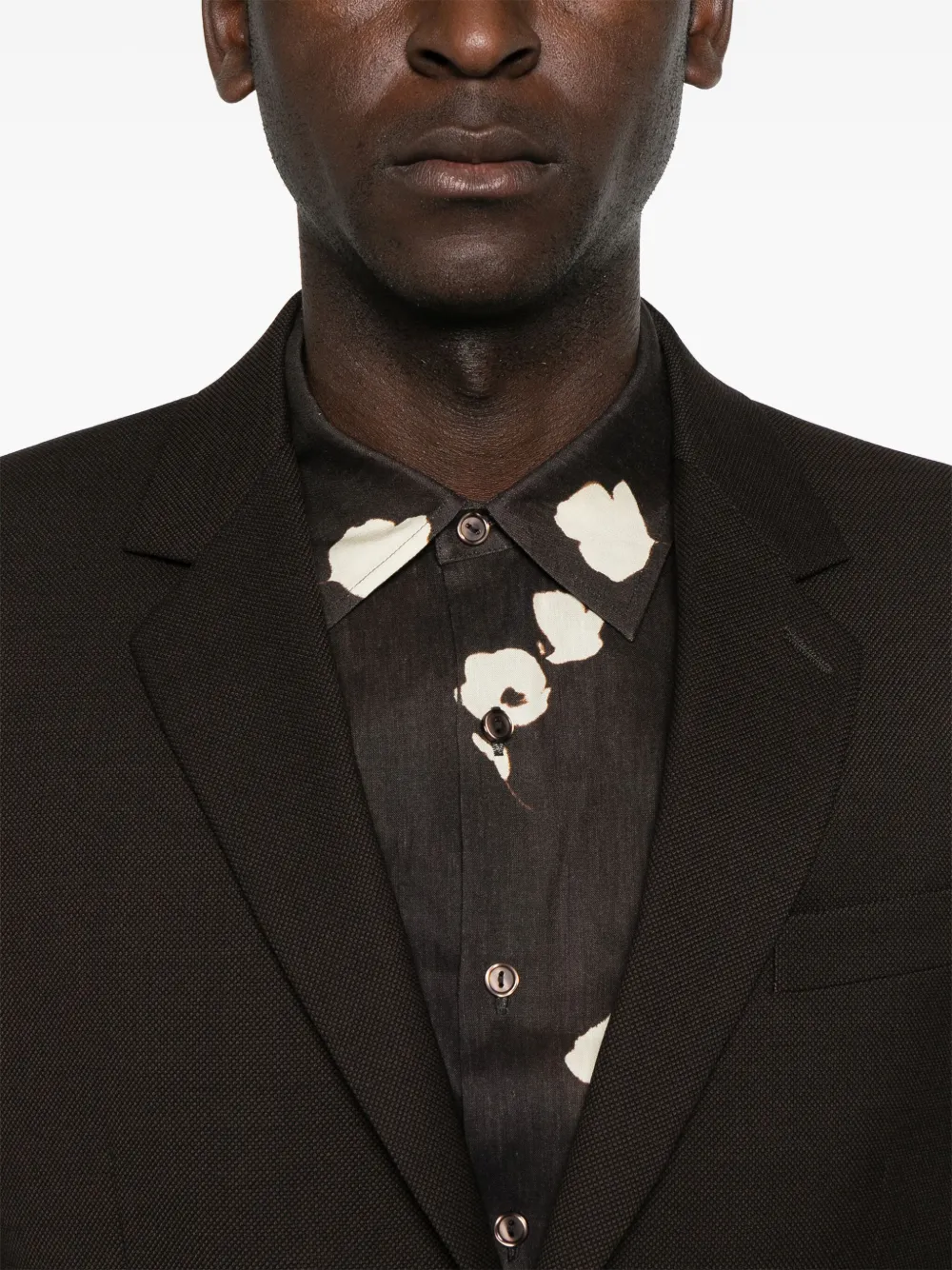 SANDRO Blazer van stretch-wol Bruin