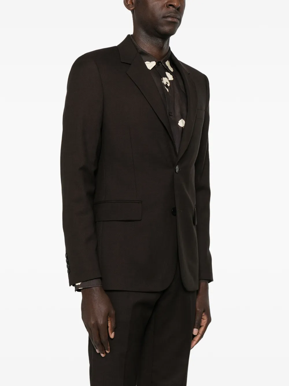 SANDRO Blazer van stretch-wol Bruin