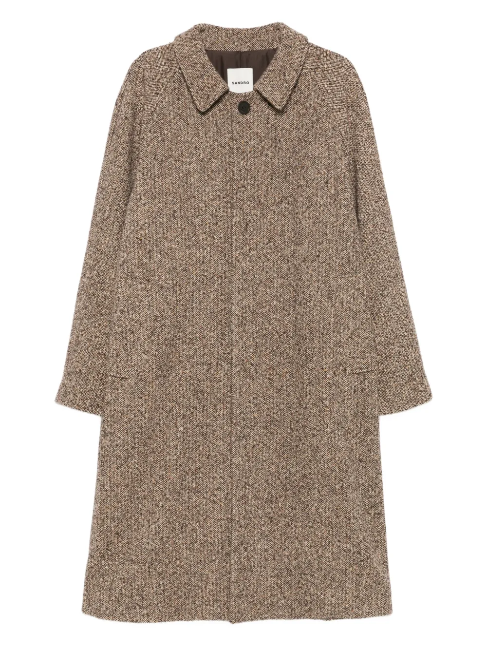 SANDRO single-breasted coat | Brown | Image 1