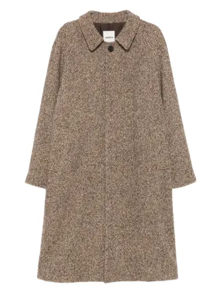 Sandro ブラウン ウール&カシミヤ混フェルト コート Sandro ブラウン ウール&カシミヤ混フェルト コート Sandro ブラウン