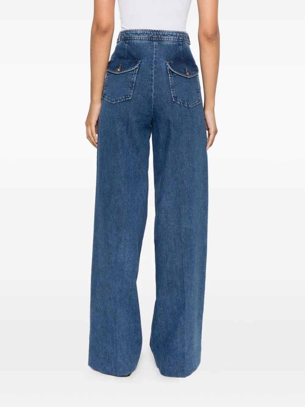 SANDRO button-fastening jeans Blauw