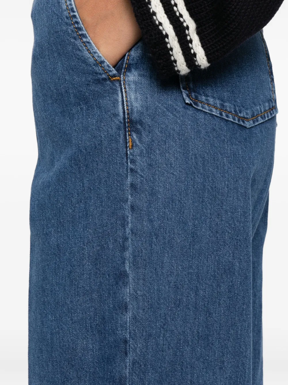 SANDRO button-fastening jeans Blauw