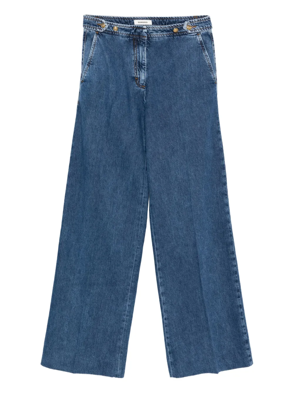 SANDRO button-fastening jeans Blauw