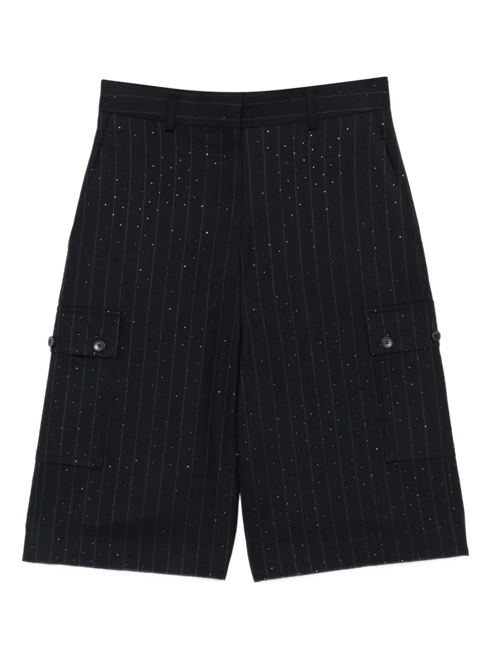SANDRO pinstriped tailored shorts | Blue | Image 1
