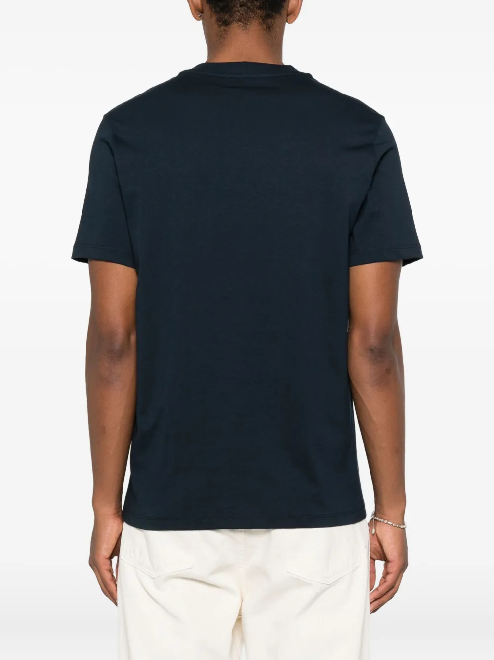 SANDRO T-shirt met logoprint met ronde hals Blauw
