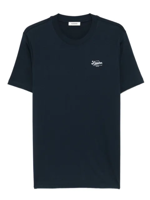 SANDRO logo-print crew-neck T-shirt