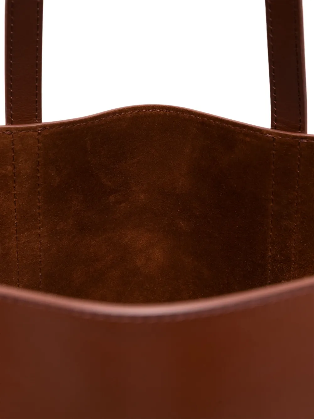SANDRO Leren shopper Bruin