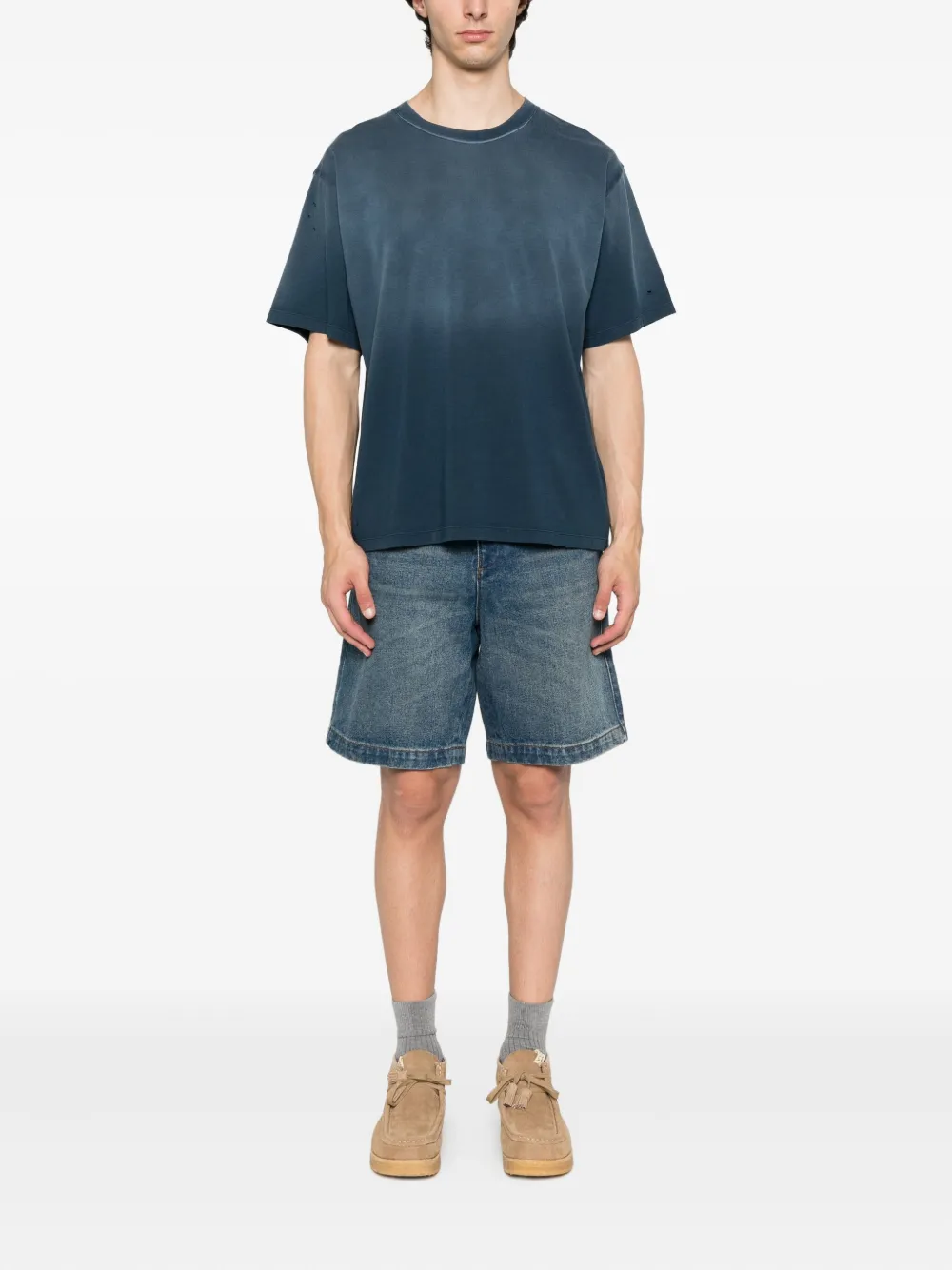 SANDRO Spijkershorts met elastische taille Blauw