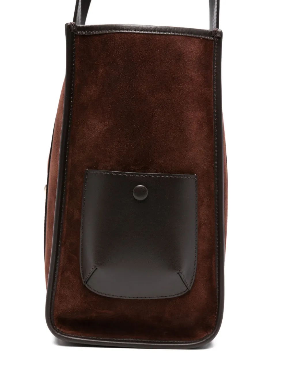 SANDRO Shopper met suède afwerking Bruin