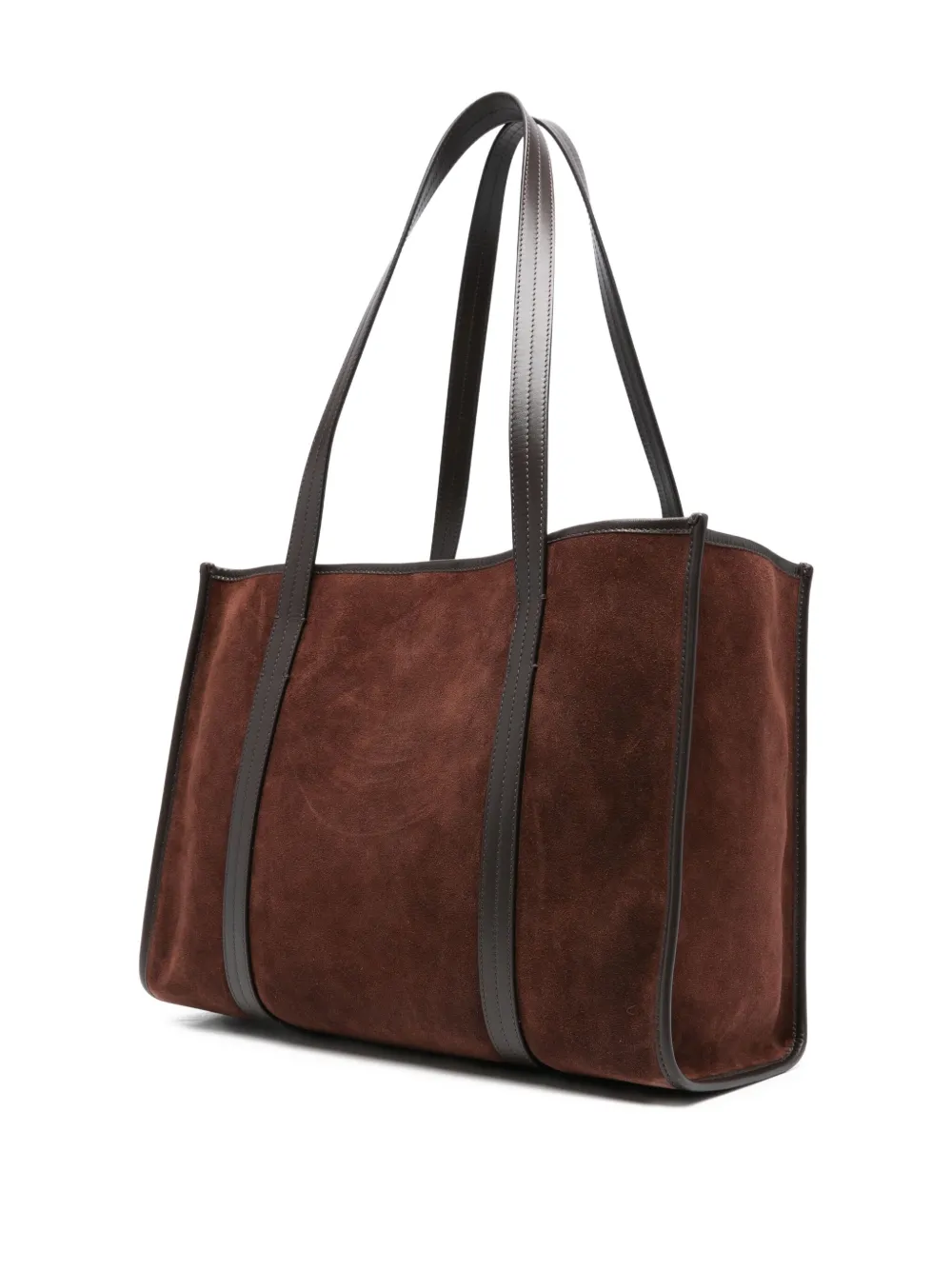 SANDRO Shopper met suède afwerking Bruin
