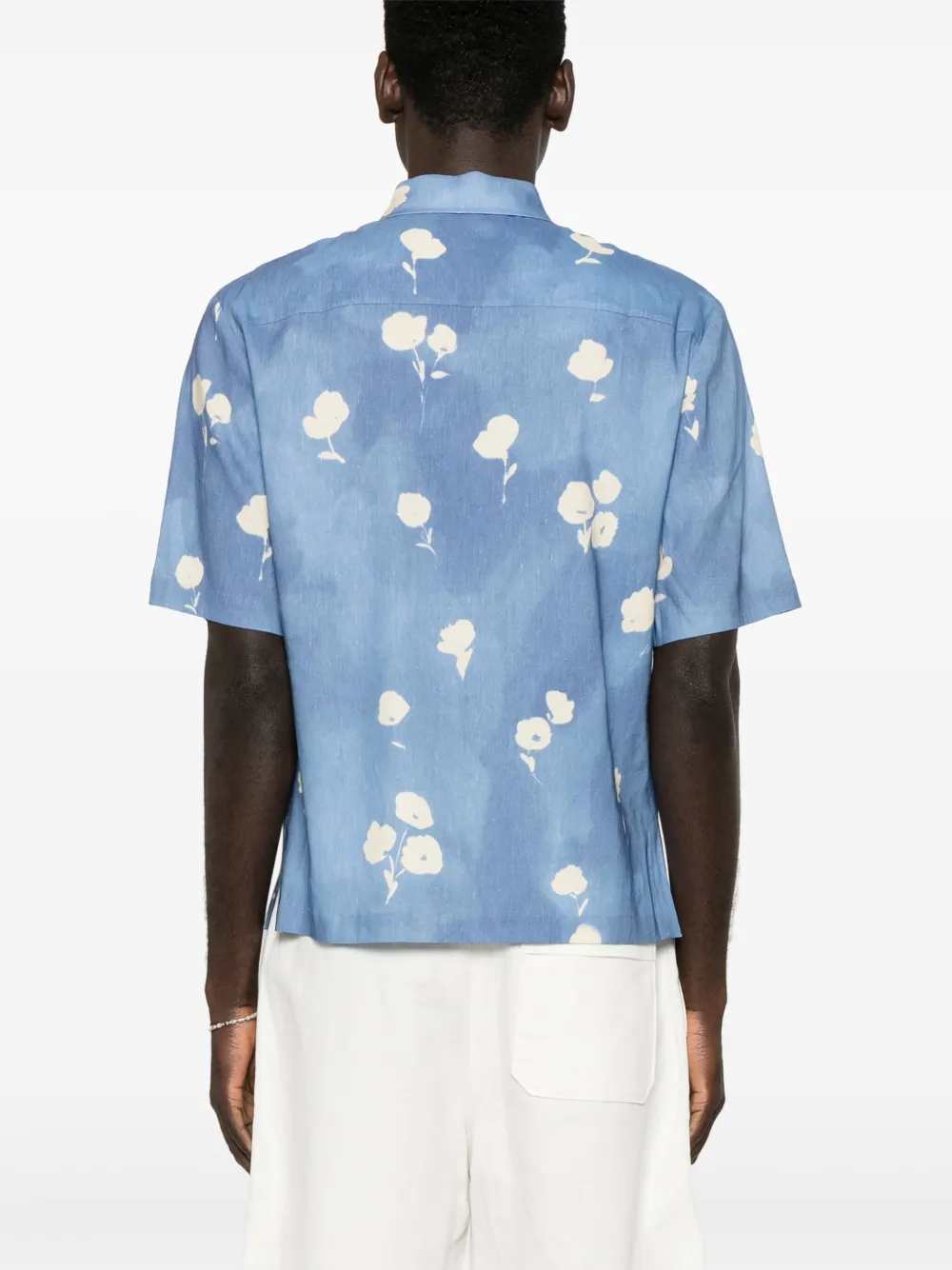 SANDRO Overhemd met bloemenprint Blauw