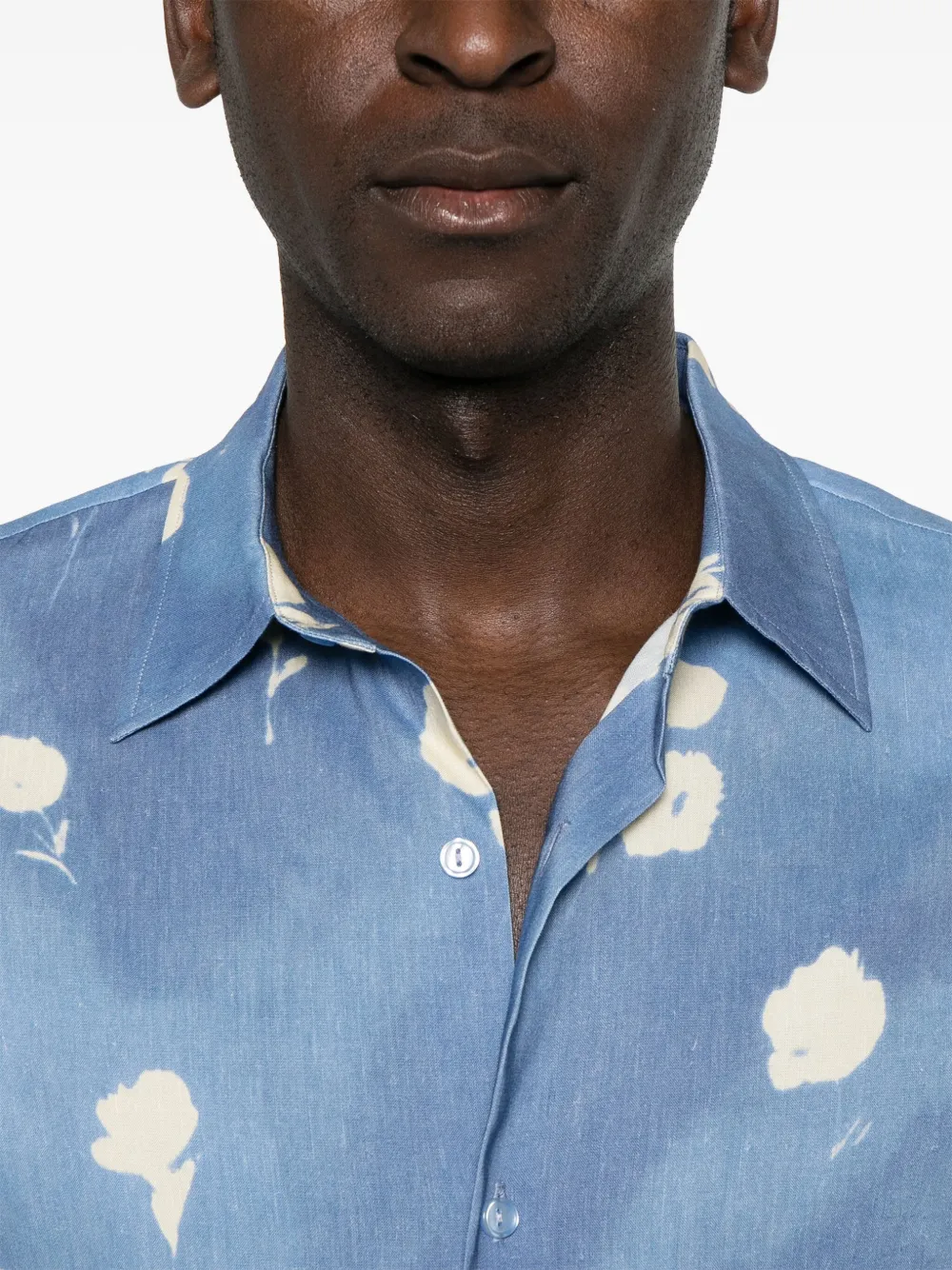 SANDRO Overhemd met bloemenprint Blauw