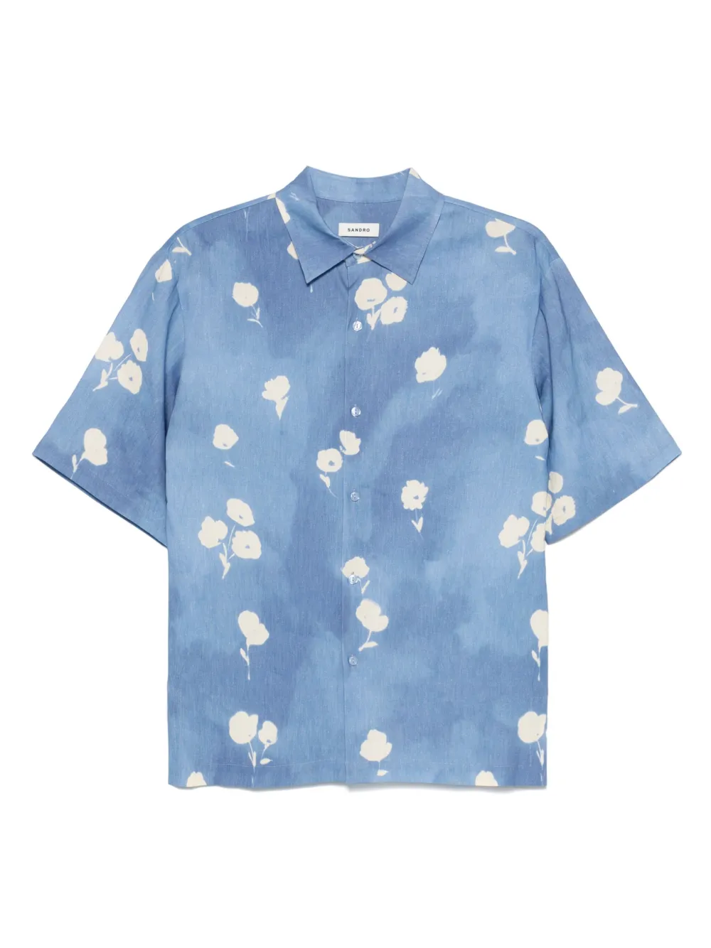 SANDRO Overhemd met bloemenprint Blauw