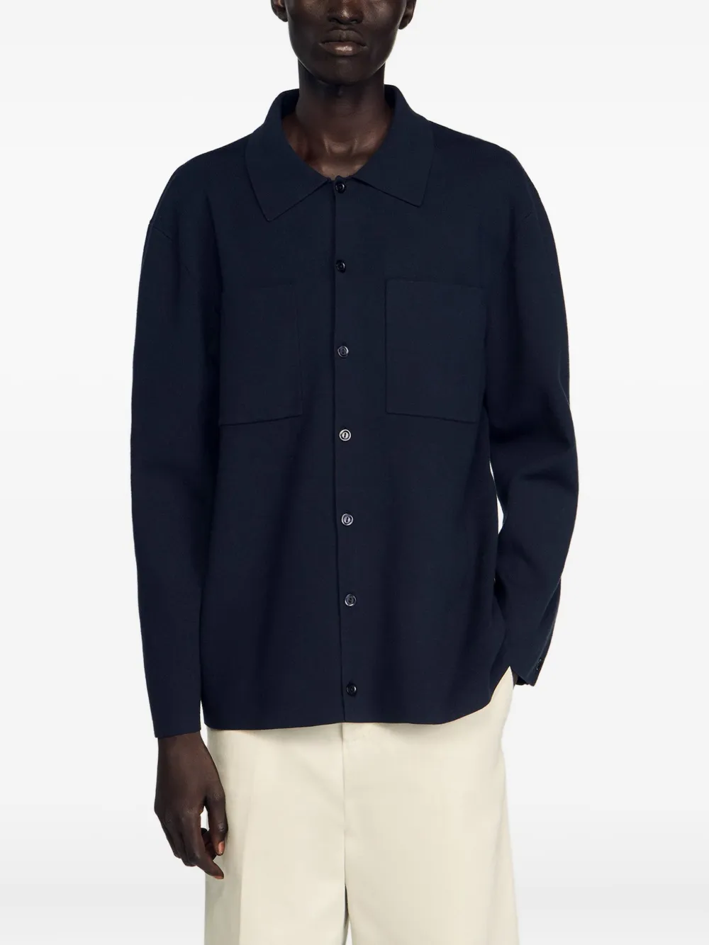 SANDRO Vest met lange mouwen Blauw