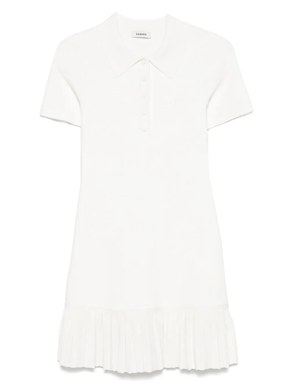 SANDRO Jersey mini-jurk Wit