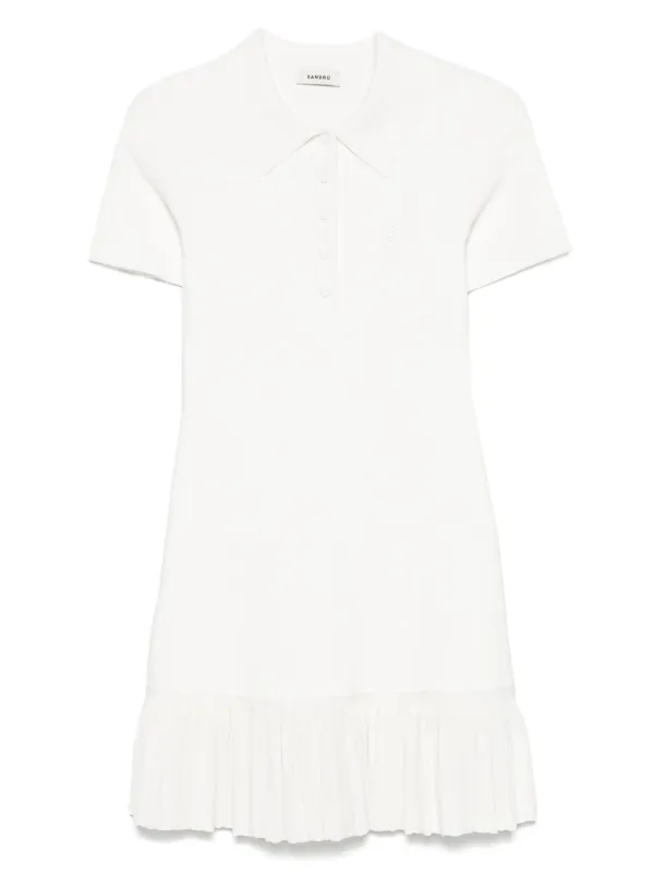 SANDRO Jersey Mini Dress | White | FARFETCH GR