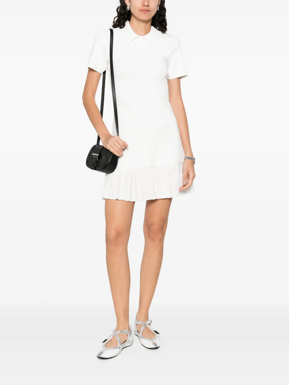 SANDRO Jersey mini-jurk Wit