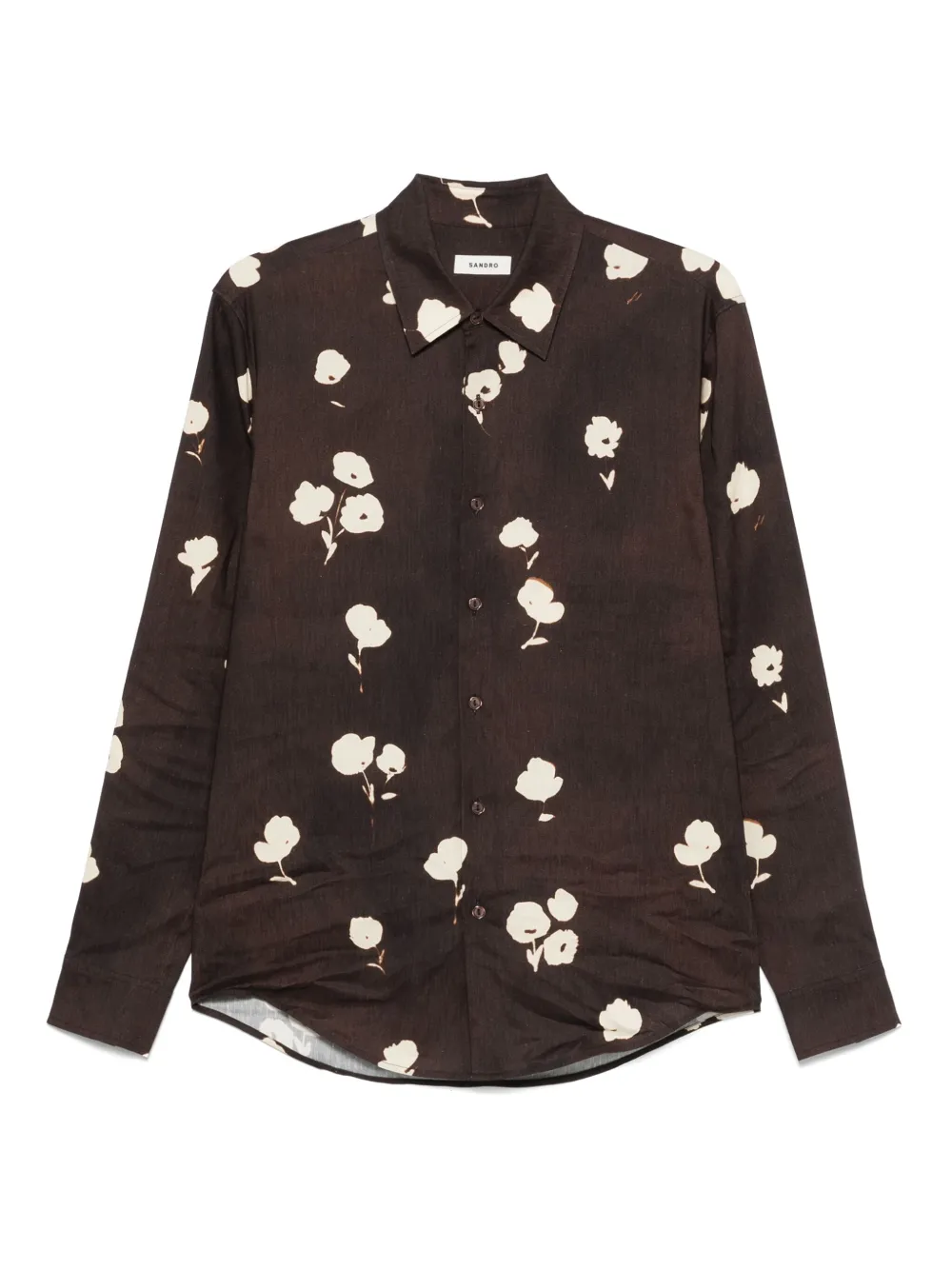SANDRO camisa con estampado floral | marrón | Image 1
