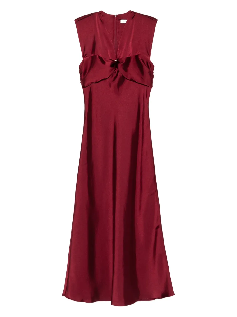 Sandro V-neck Sleeveless Midi Dress In Red
