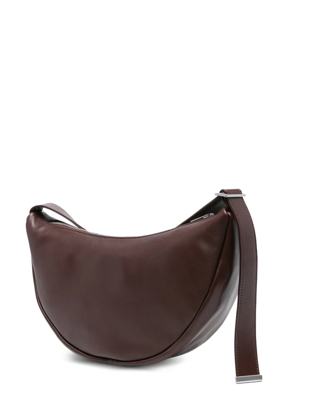 SANDRO Leren schoudertas met bandje Bruin