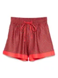 SANDRO geometric-print shorts - Red