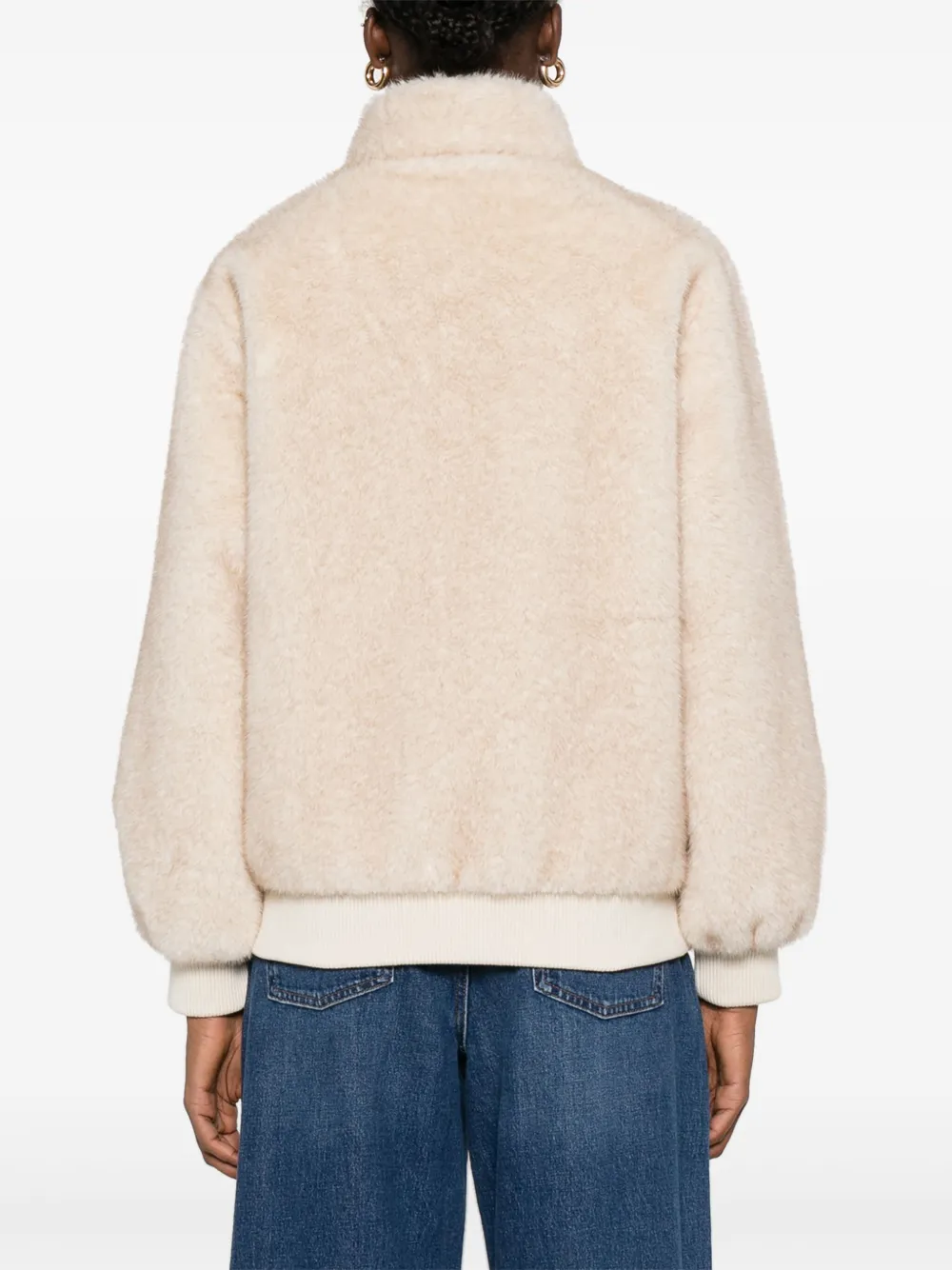 SANDRO Bomberjack met rits Beige