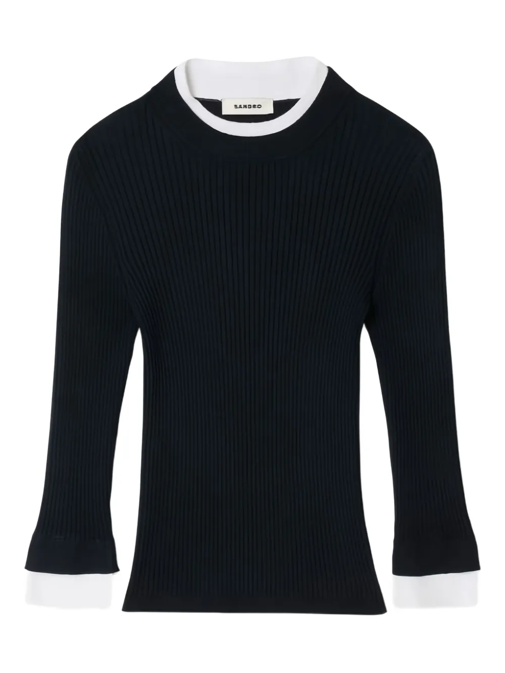 Sandro T-shirt Mit Rundem Ausschnitt In Black