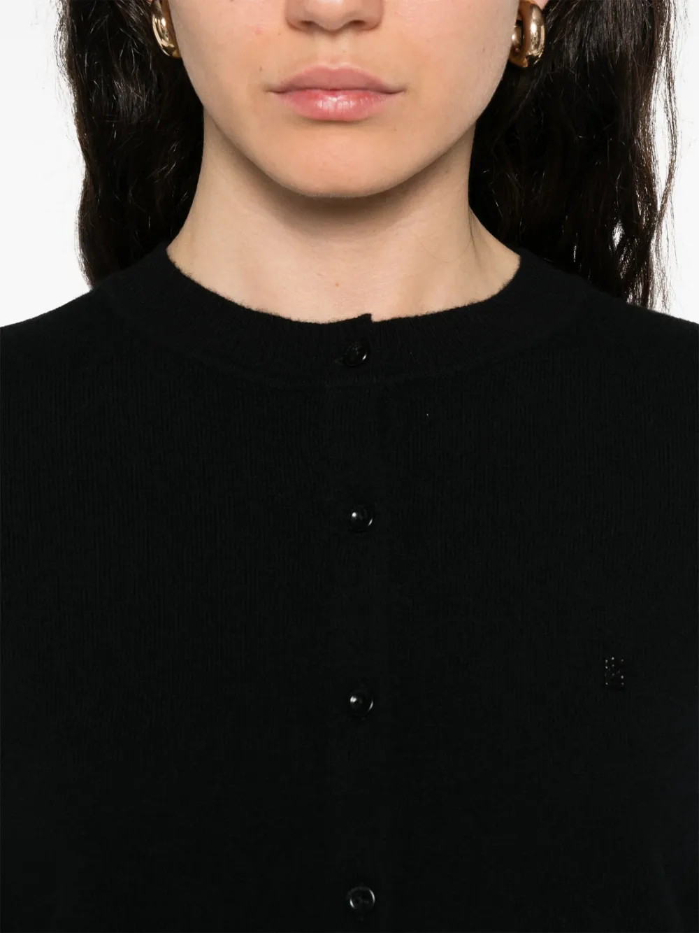 SANDRO Vest met ruches afwerking Zwart