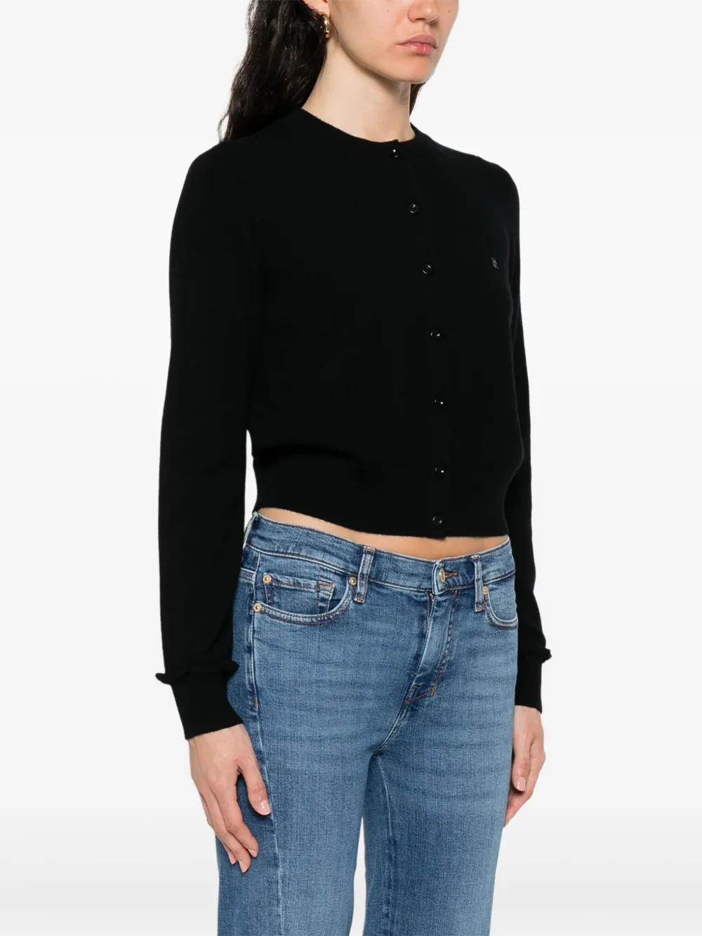 SANDRO Vest met ruches afwerking Zwart